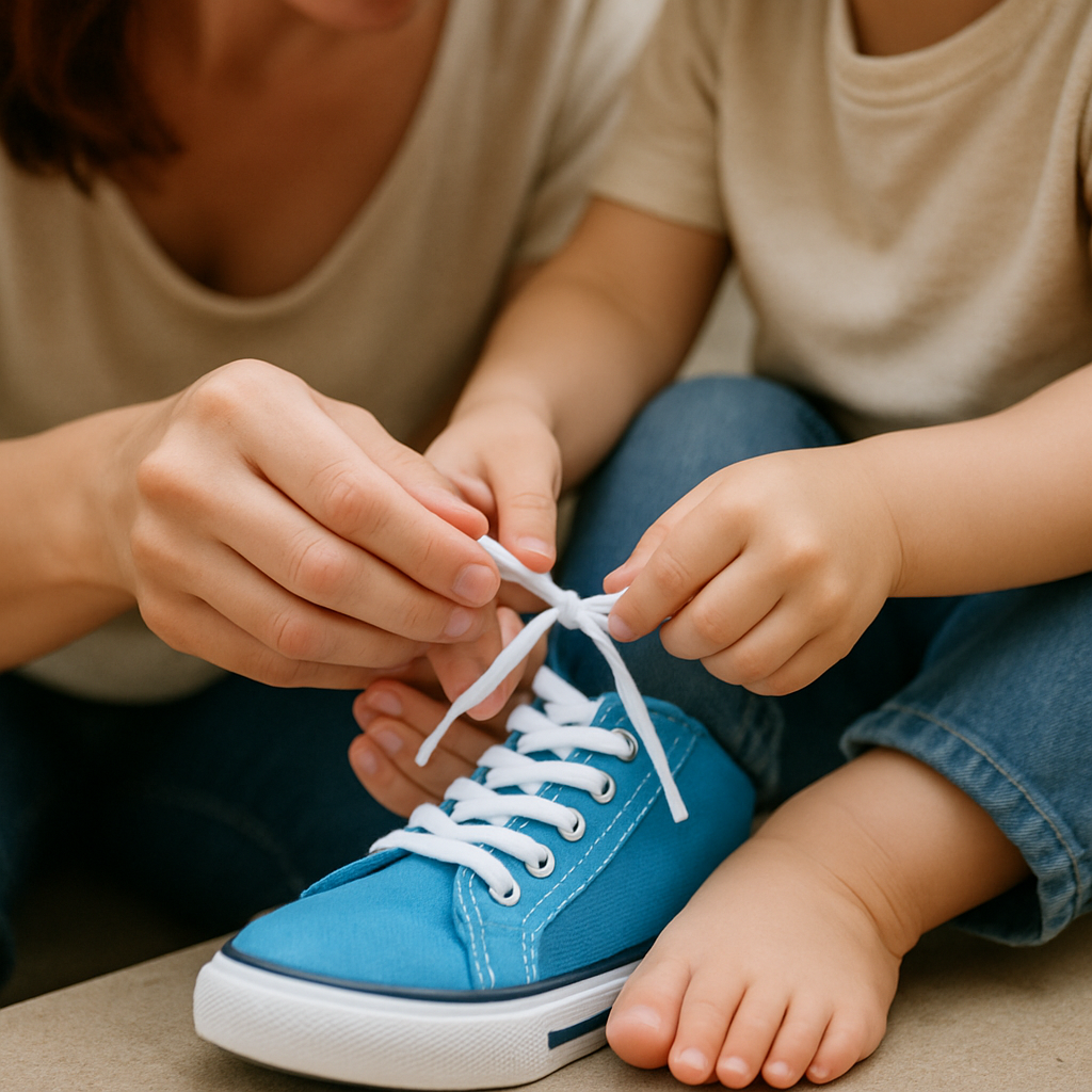Teaching To Tie Shoelaces Painting by numbers kit