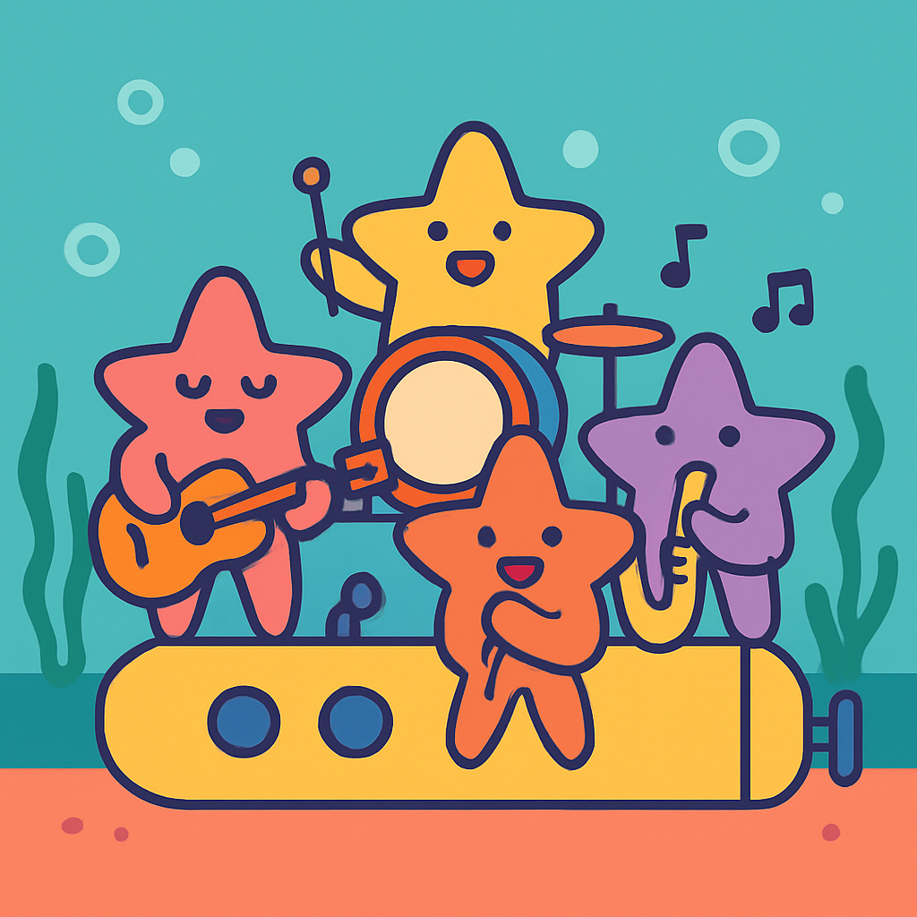 Submarine Starfish Band painting number kit