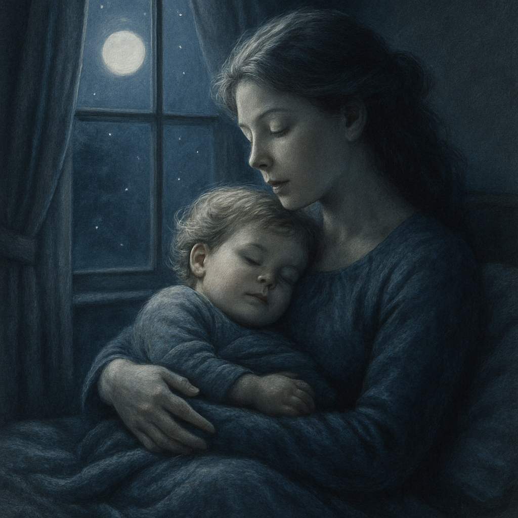 Moonlight Bedtime Embrace DIY paint by numbers