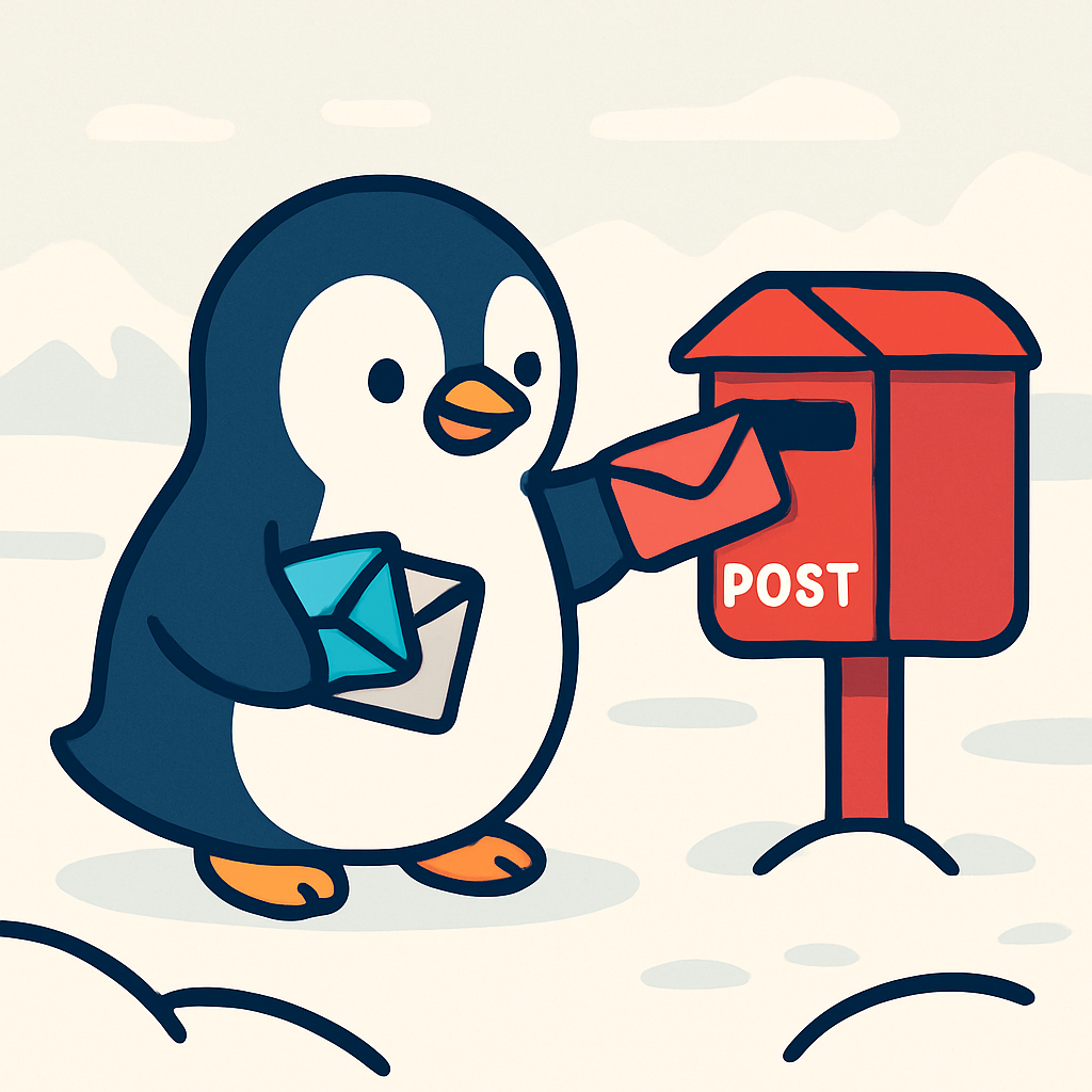 Penguin Polar Post Office Paint by numbers art