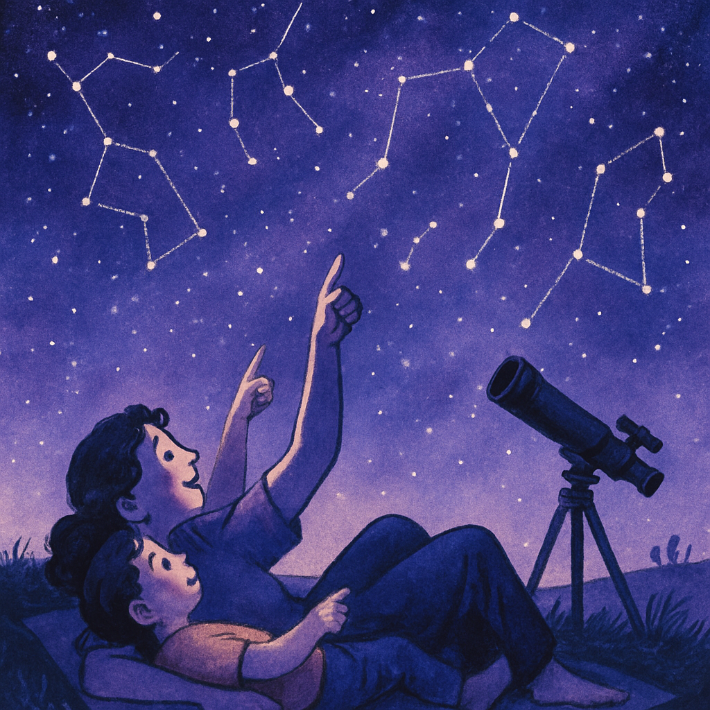 Stargazing Storytime Painting by numbers kit