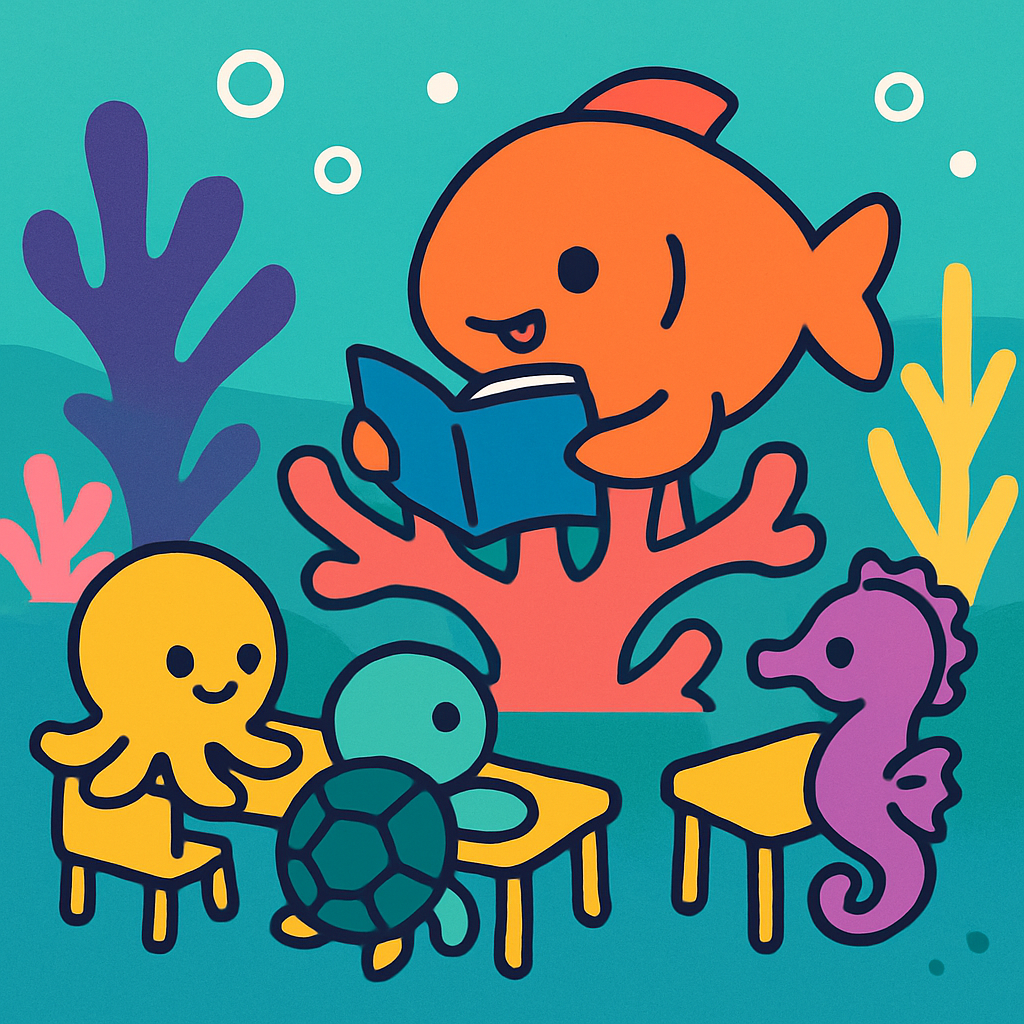 Rainbow Reef School paint by numbers