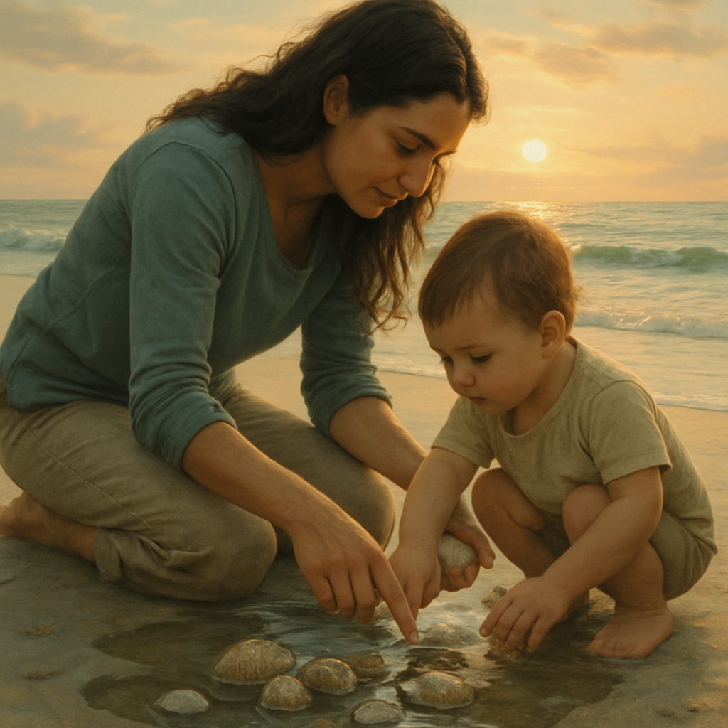 Tidal Teaching By The Sea Number painting