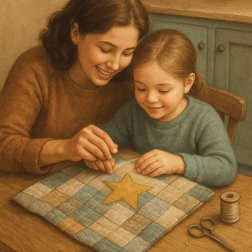 Stellar Sewing Circle Number painting