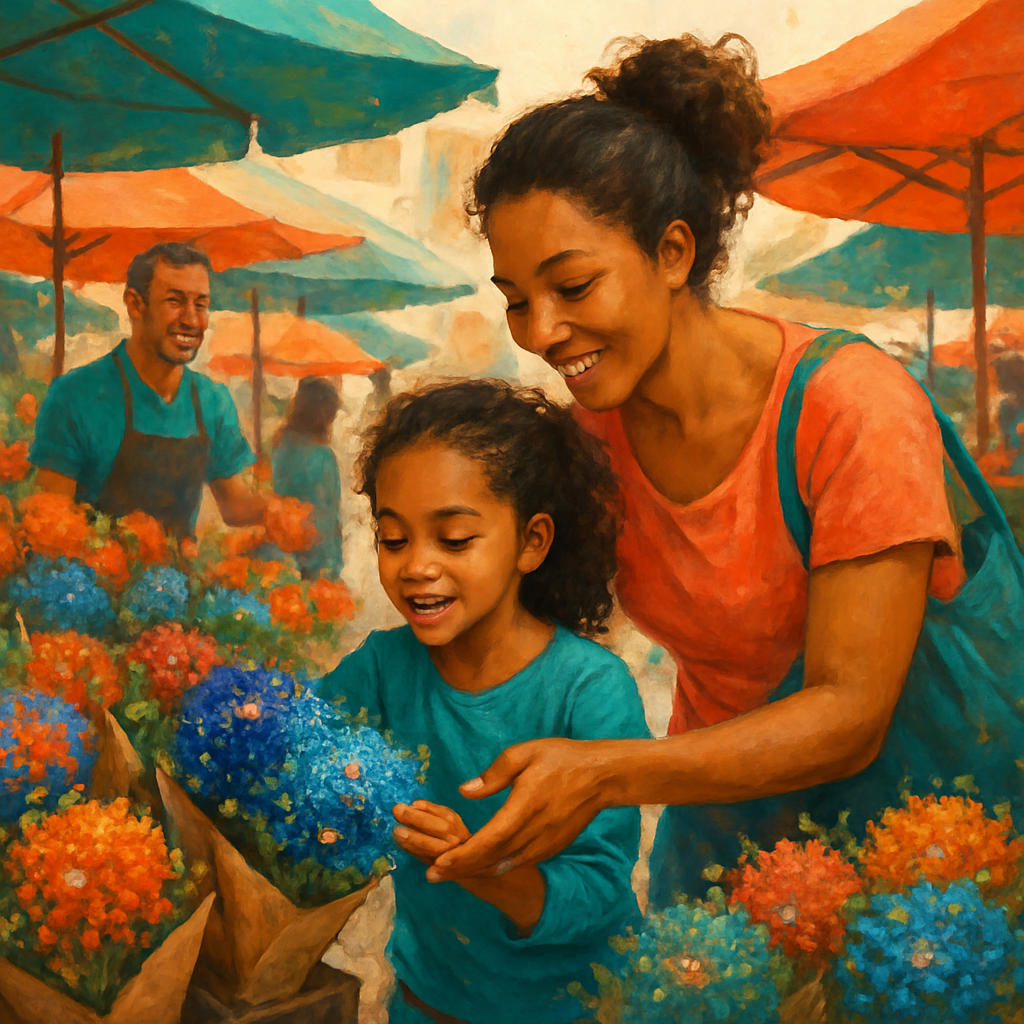 Cosmic Market Morning paint by number