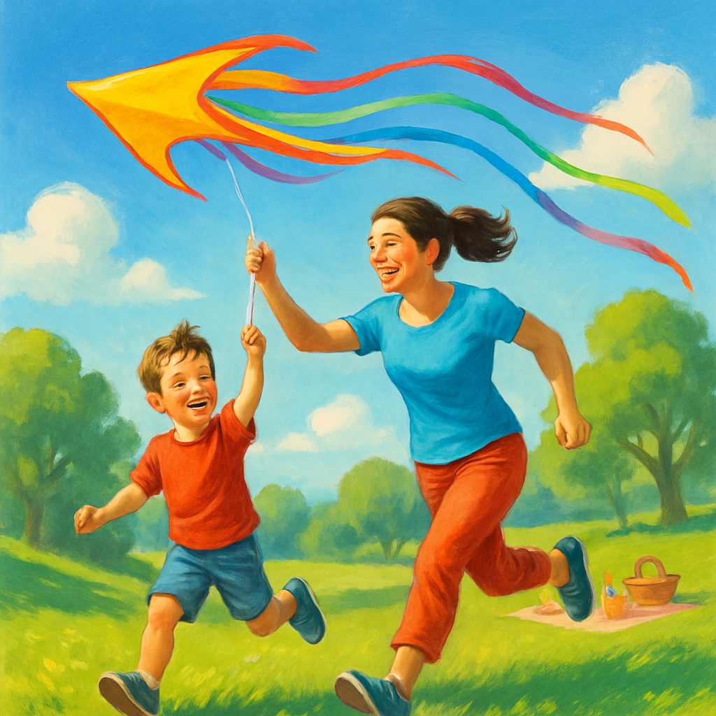Comet Tail Kite Flying paint by numbers