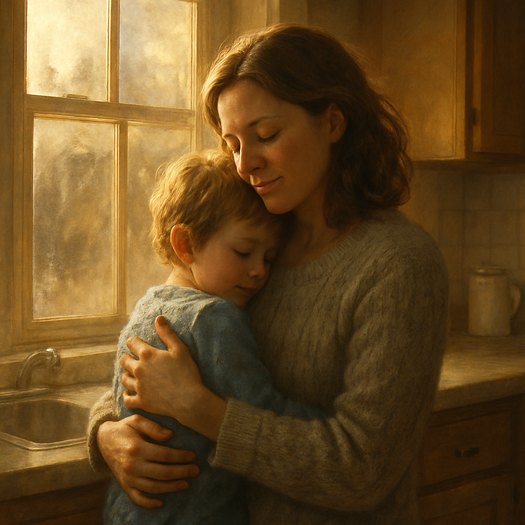 Morning Window Hug Number painting