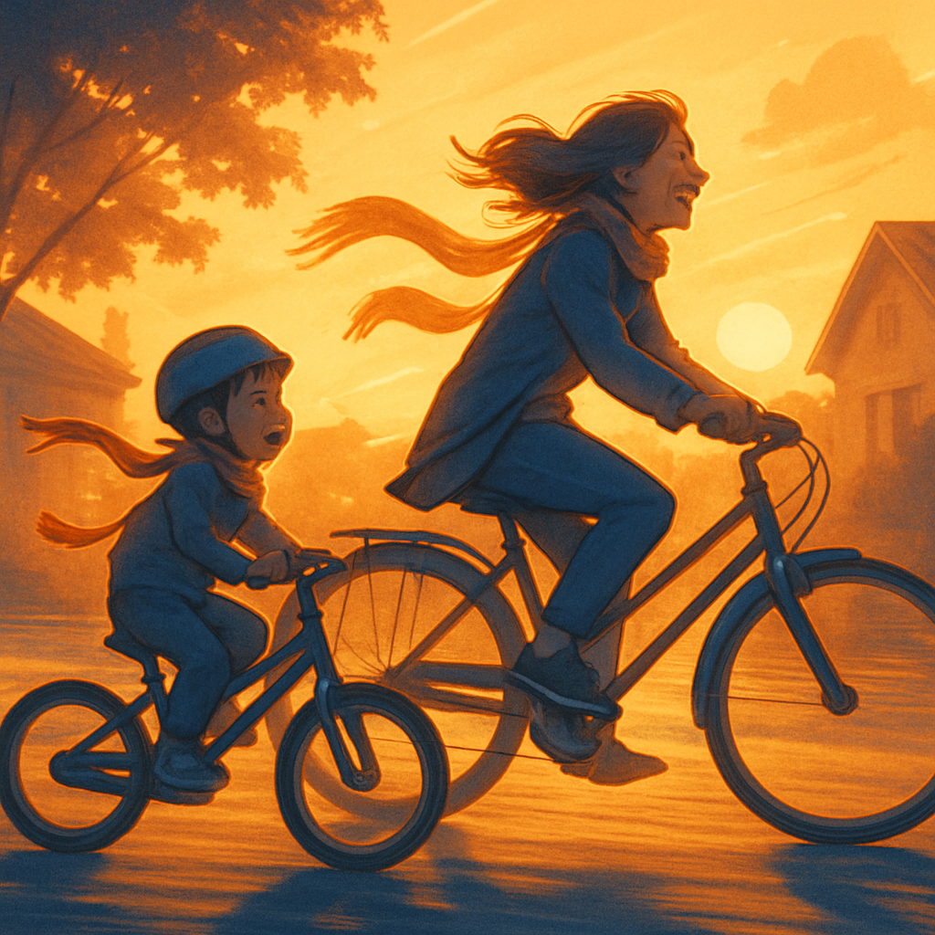 Sunset Bike Lane Numbered painting kits