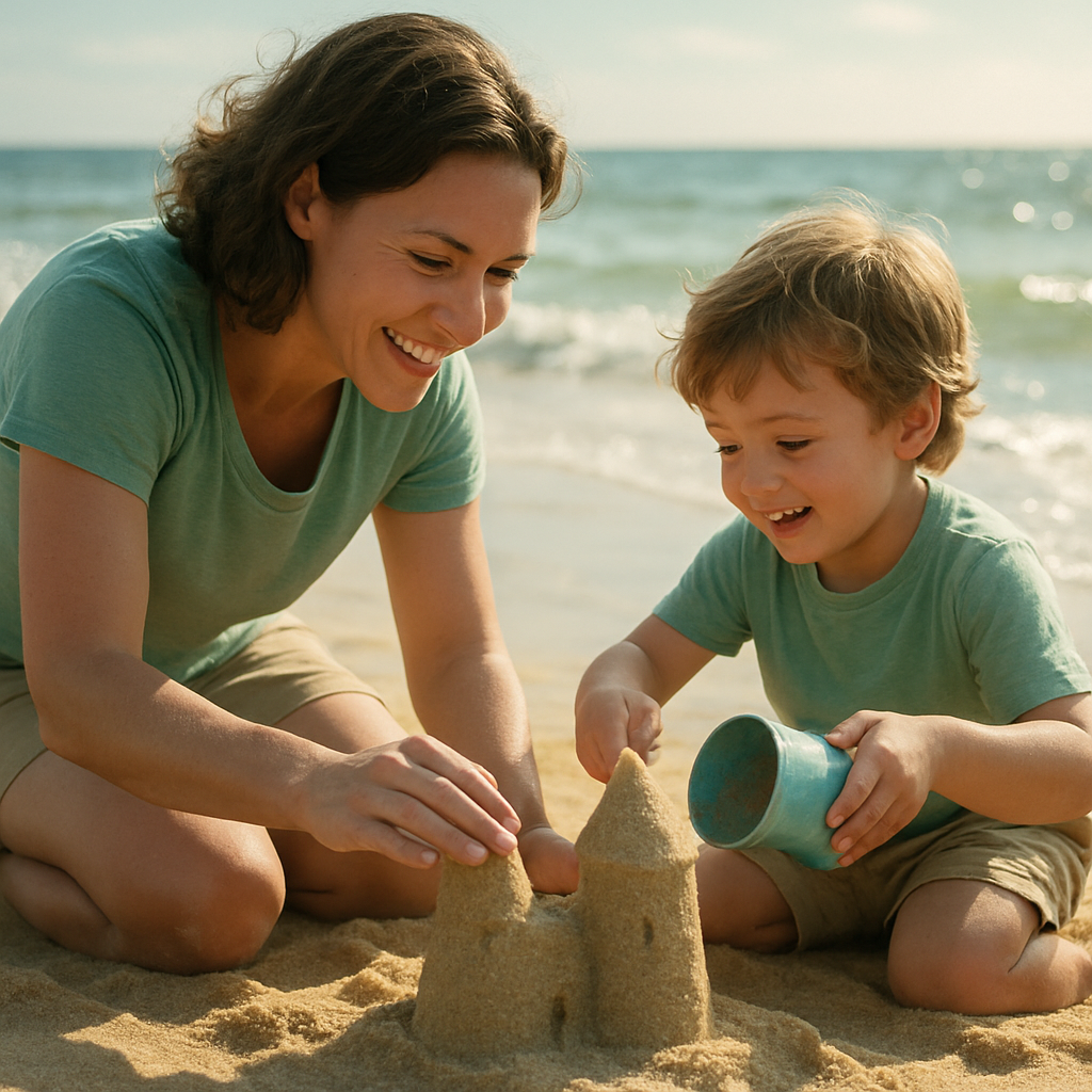 Seaside Sandcastle Teach Number painting