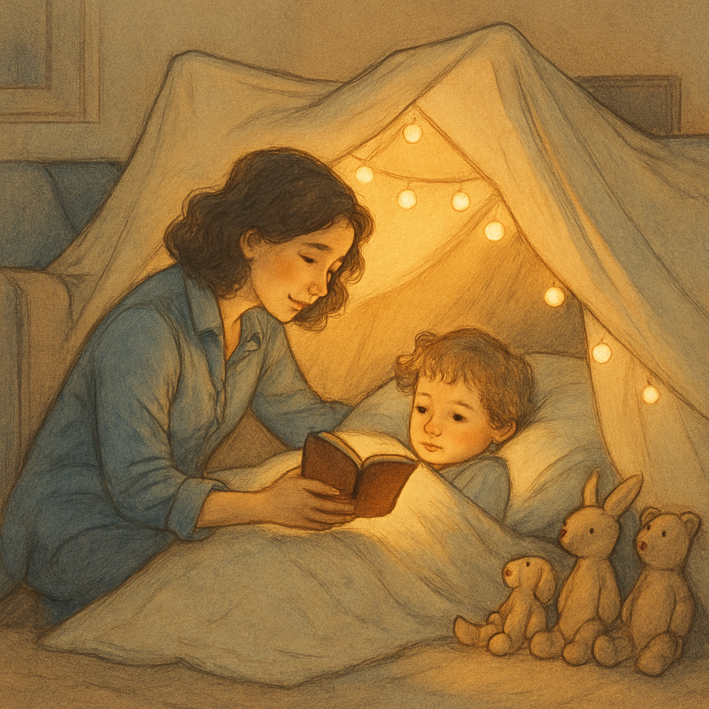 Blanket Fort Bedtime Number painting