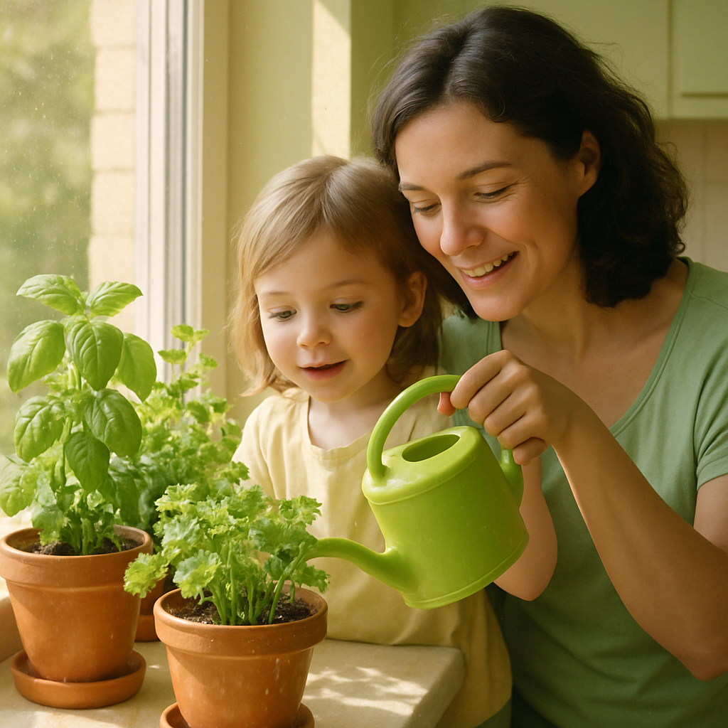 Window Garden Watering DIY paint by numbers