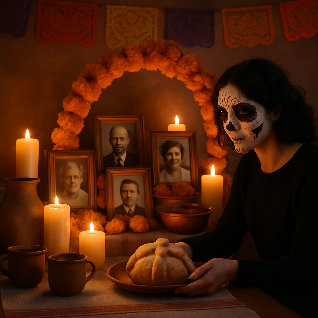 Día De Muertos Ofrenda Ritual Number painting