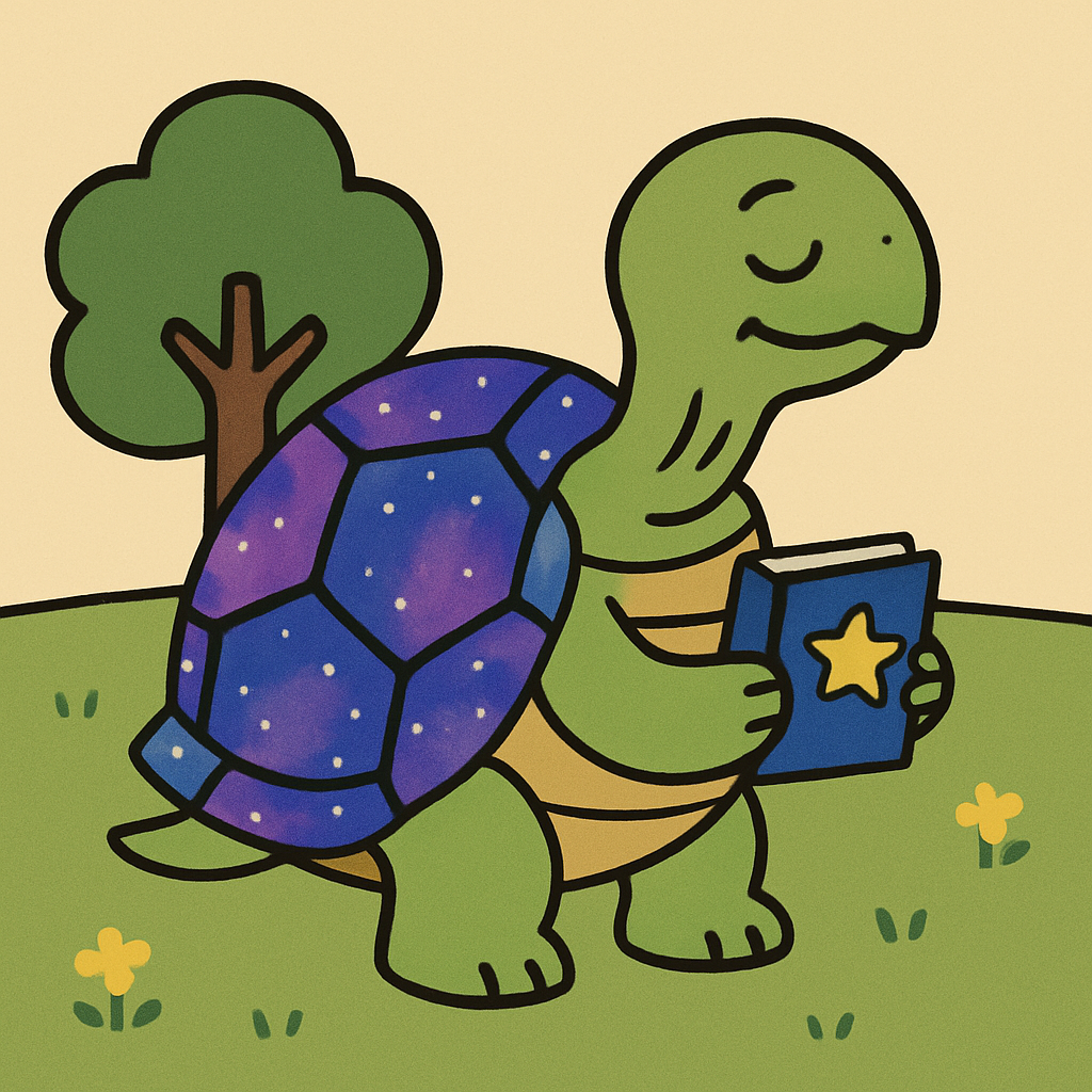 Galaxy Garden Turtle paint by numbers