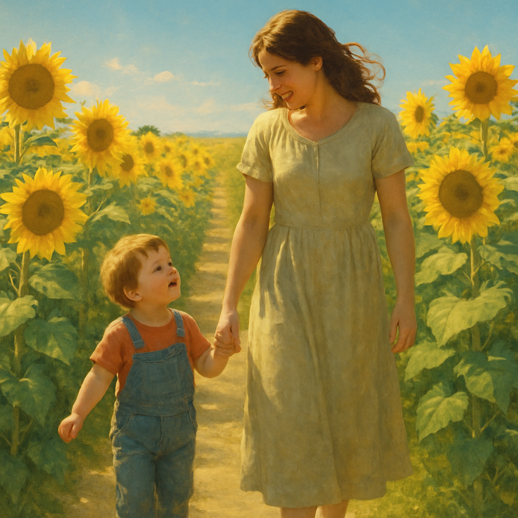 Sunflower Field Serenity painting number kit