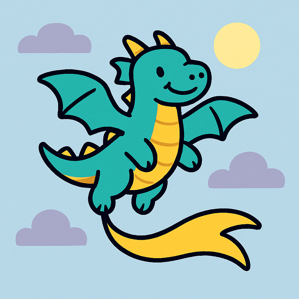 Comet Kite Dragon Painting by numbers kit