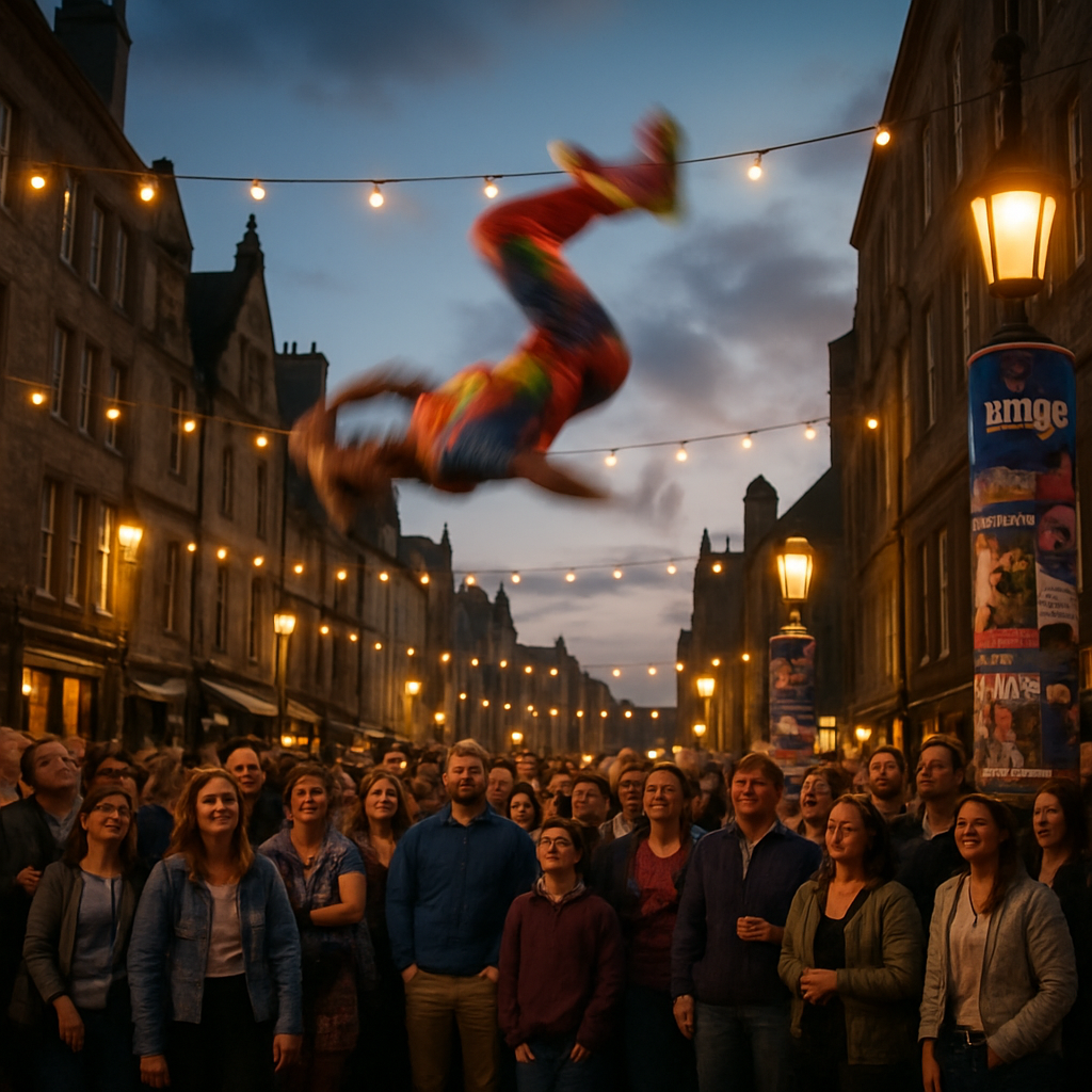 Edinburgh Festival Fringe Street Performance paint by number