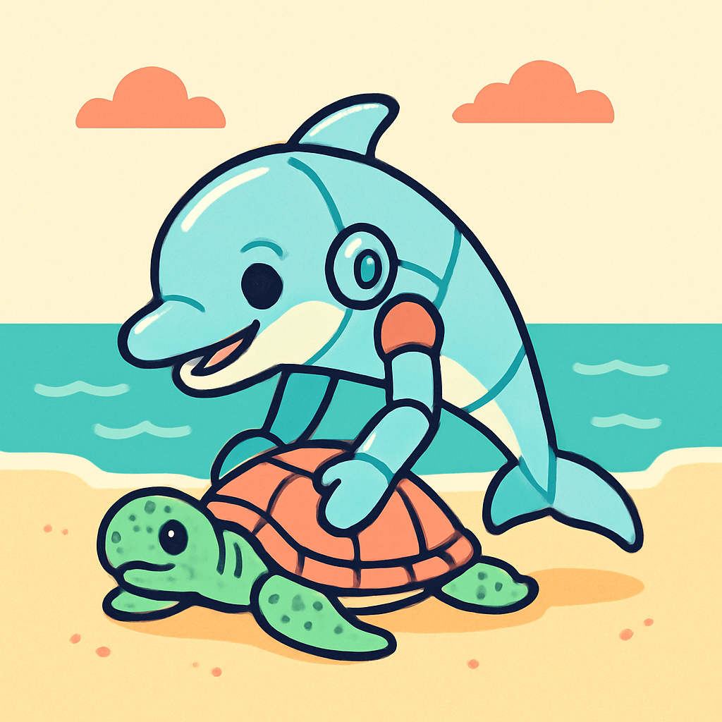 Robot Dolphin Rescue Paint by numbers kits