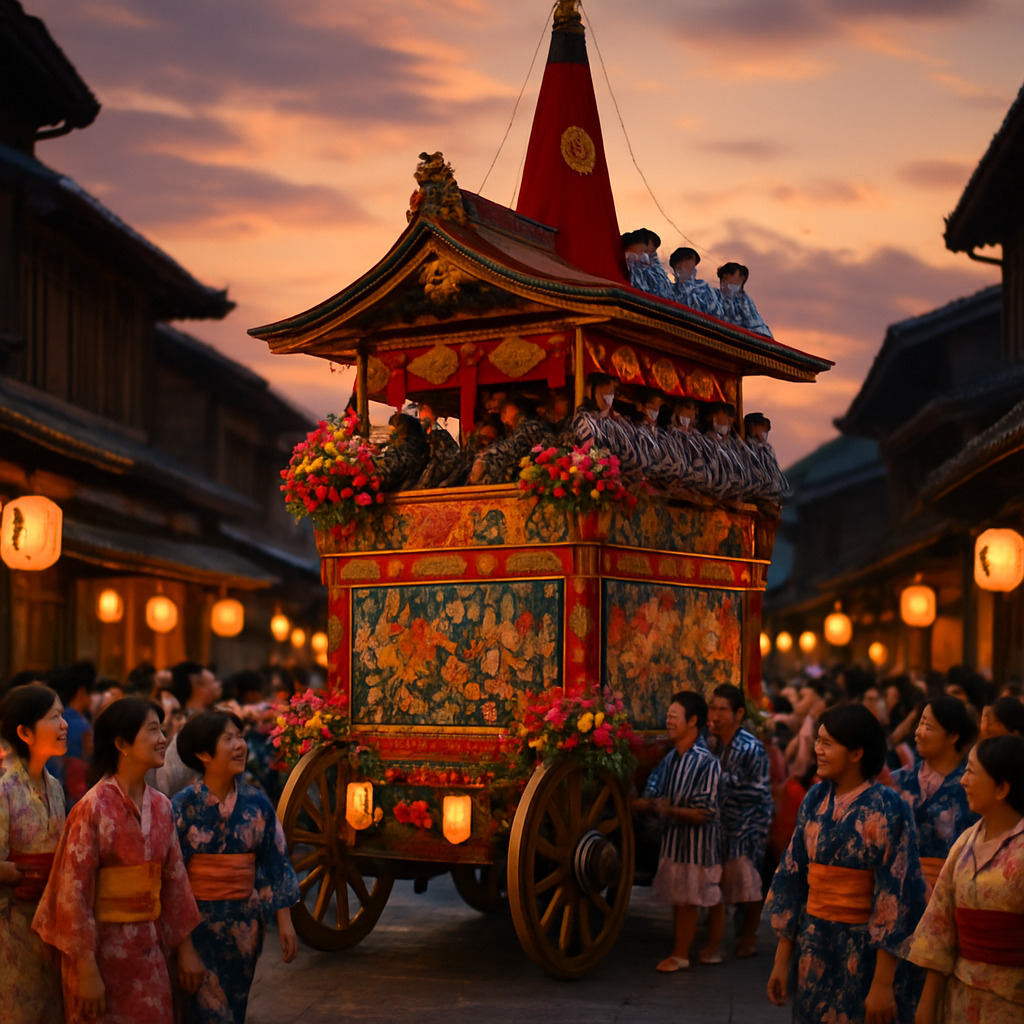 Gion Matsuri Street Parade paint by numbers