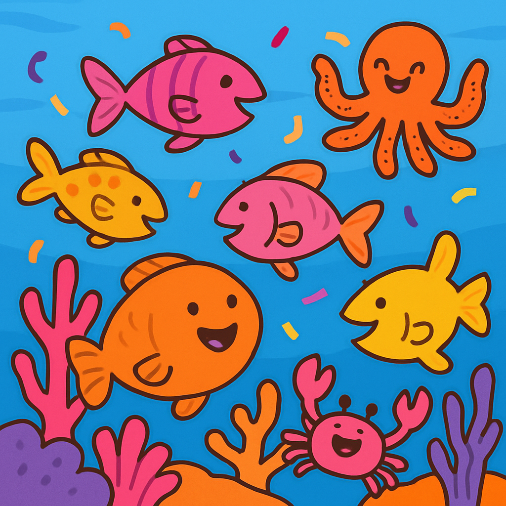 Underwater Coral Festival DIY paint by numbers