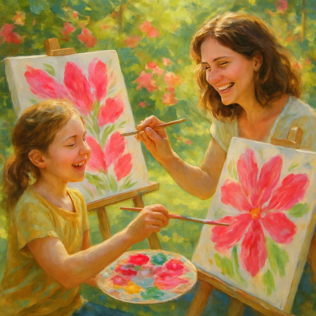 Painting Petals Of Love Paint by numbers kits