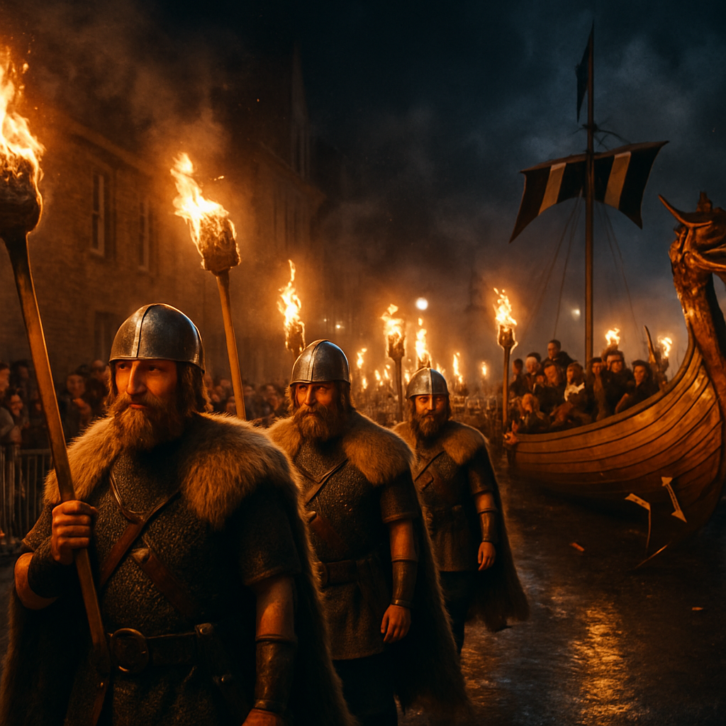 Up Helly Aa Torchlit Procession Lerwick Numbered painting kits
