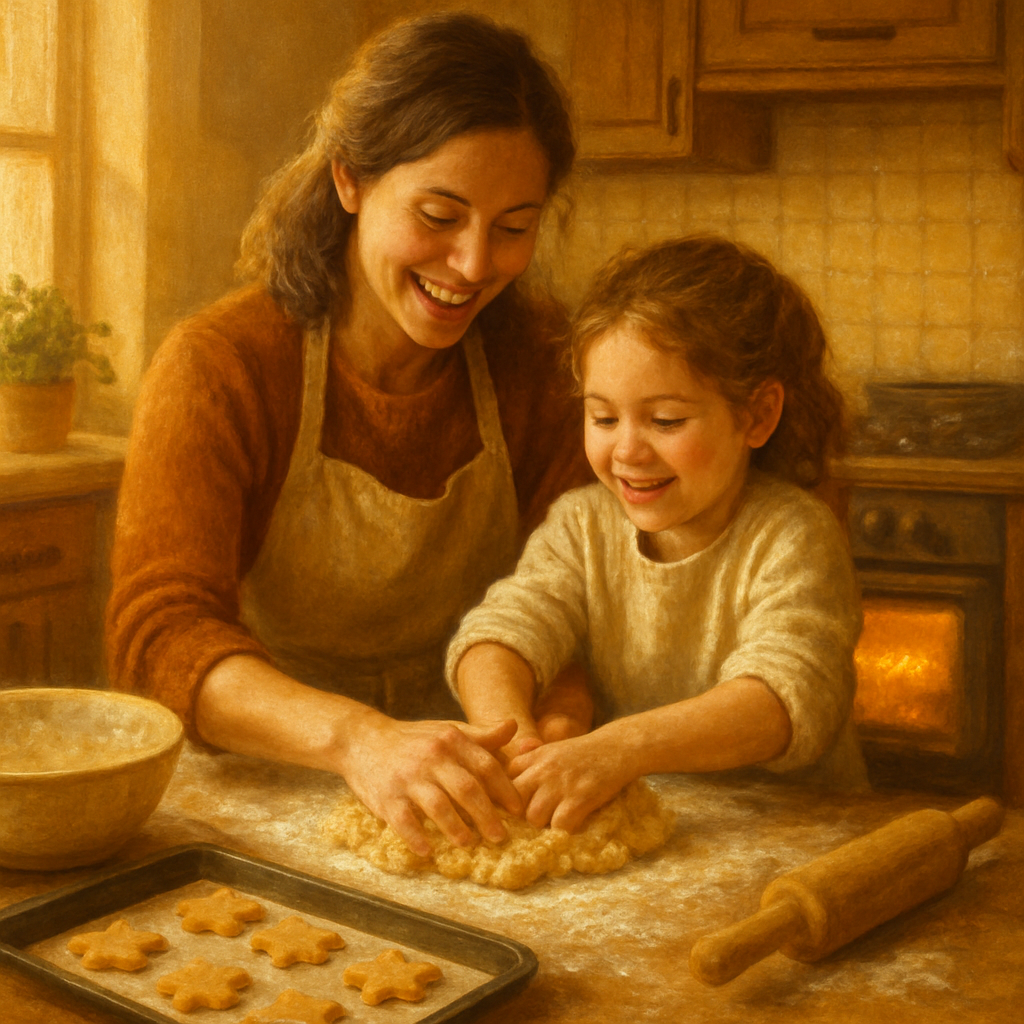 Baking Together Warmth Numbered painting kits