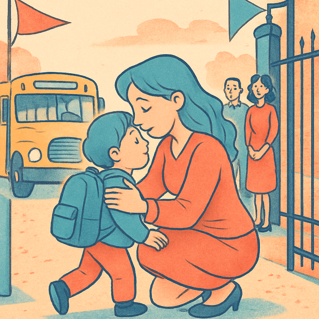 First School Drop Off Paint by numbers art