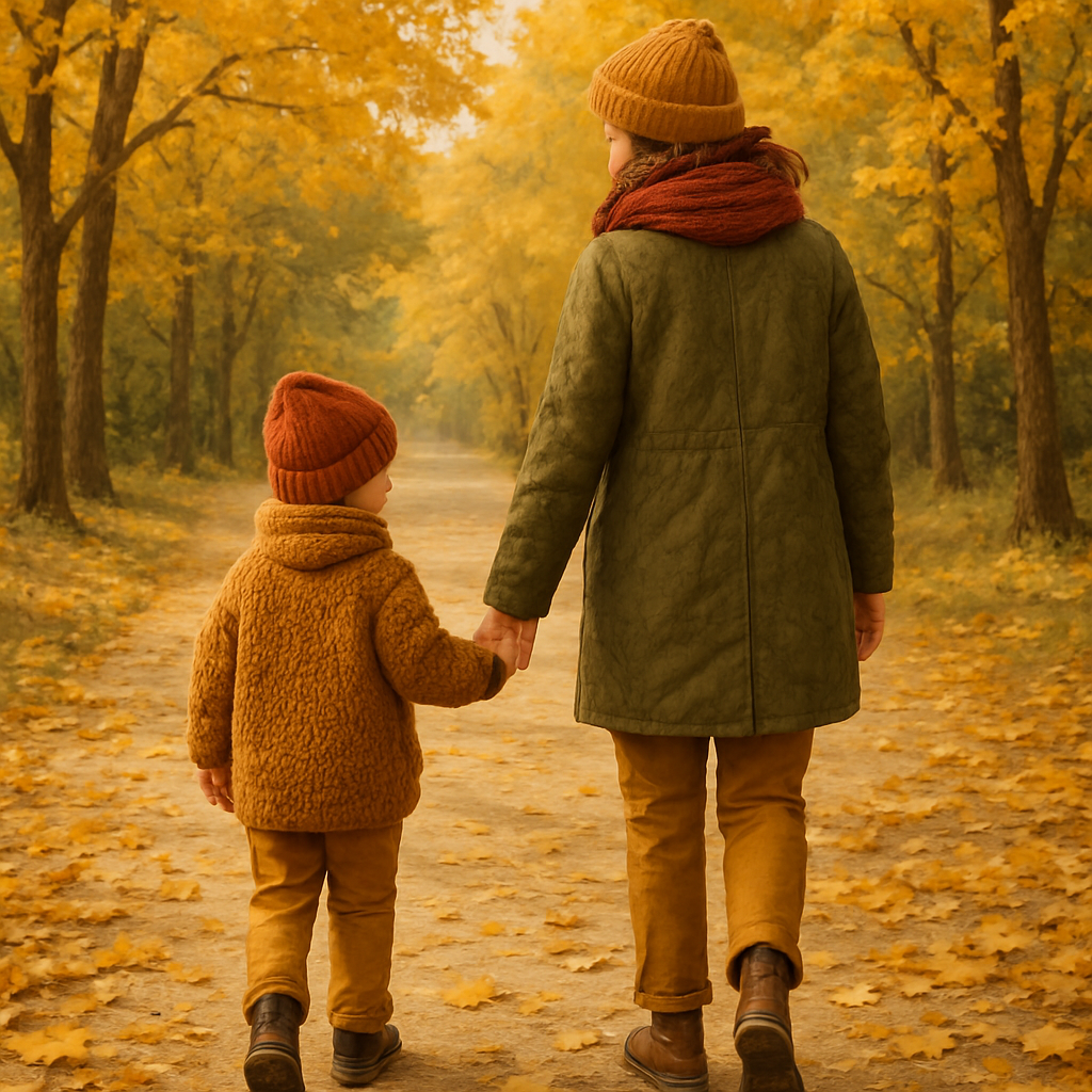 Autumn Leaves And Warm Coats Numbered painting kits