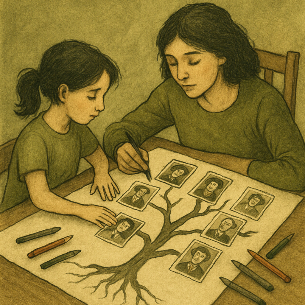 Sketching Family Tree Painting by numbers kit