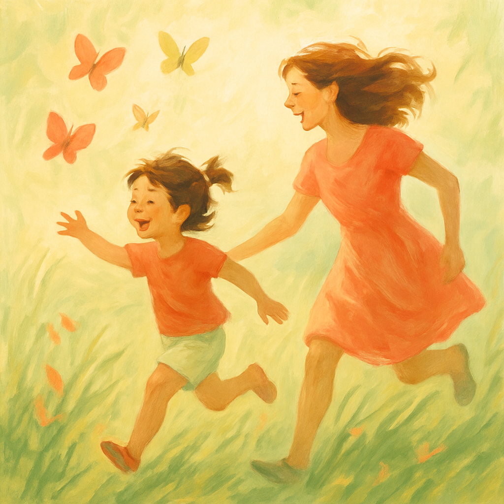 Butterfly Chasing Joy Paint by numbers art