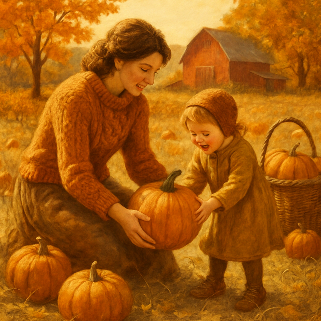 Harvesting Together In Fall Paint by numbers kits