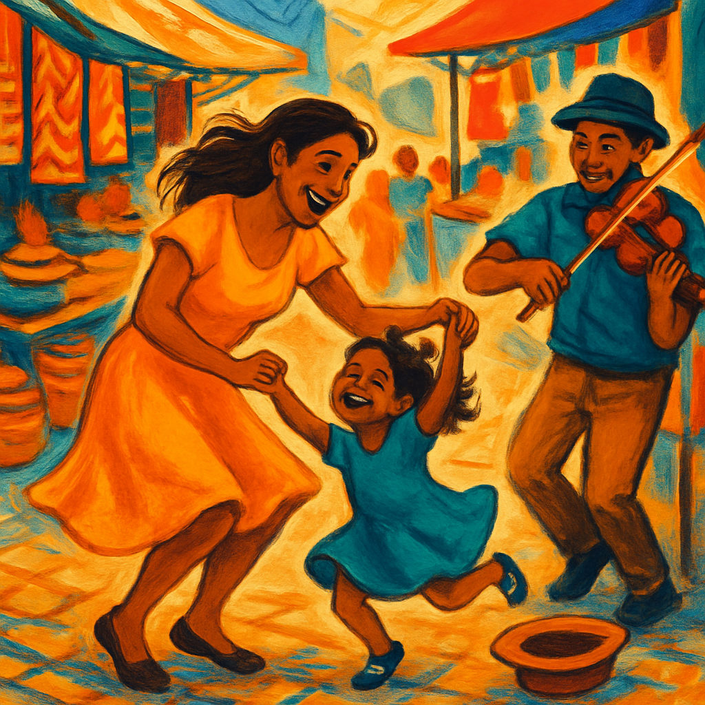 Mother And Child Market Music Number painting