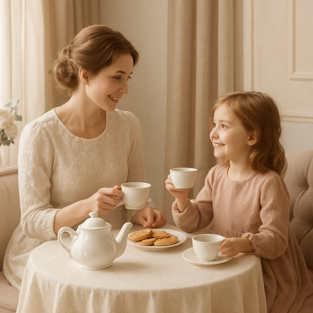 Seated Tea Time Chat Painting by numbers kit