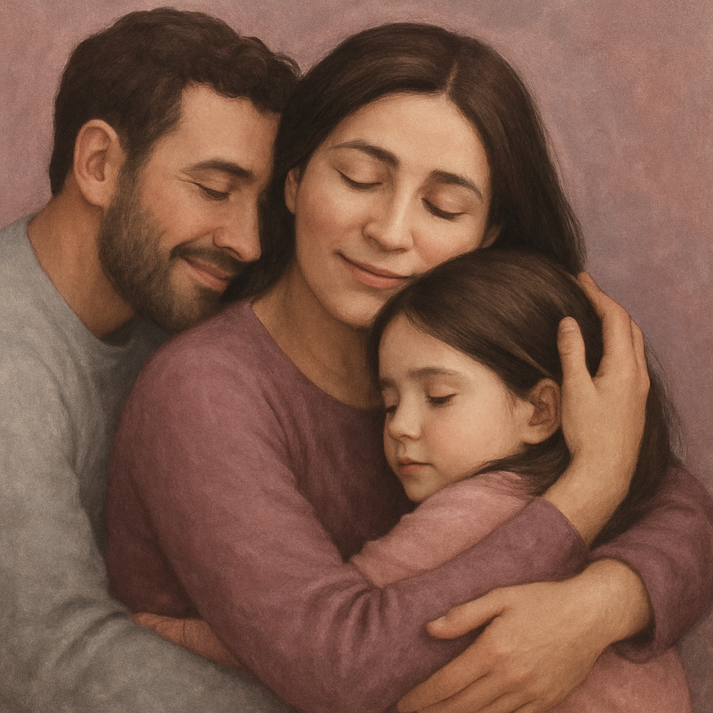 Family Hug Circle paint by numbers