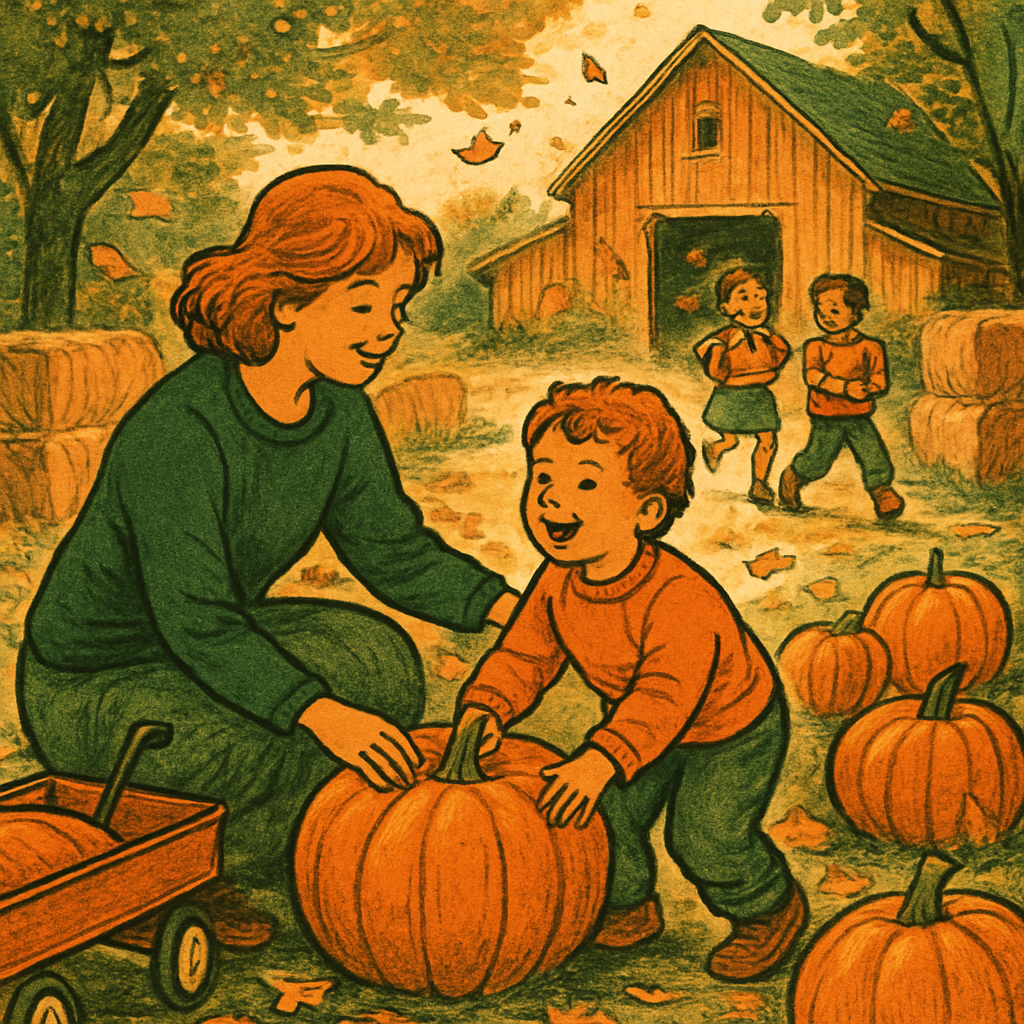 Autumn Pumpkin Patch Day Number painting