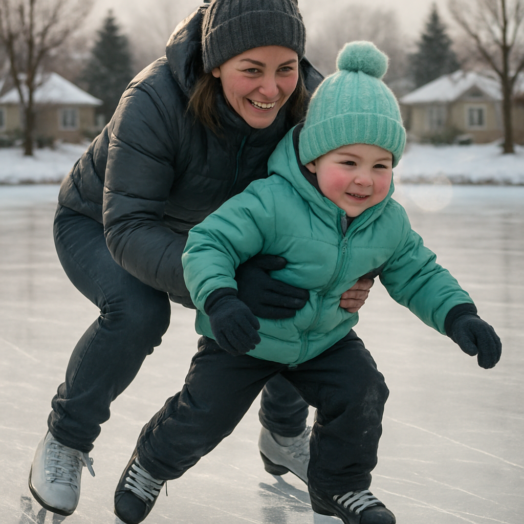 Learning To Skate Together Numbered painting kits
