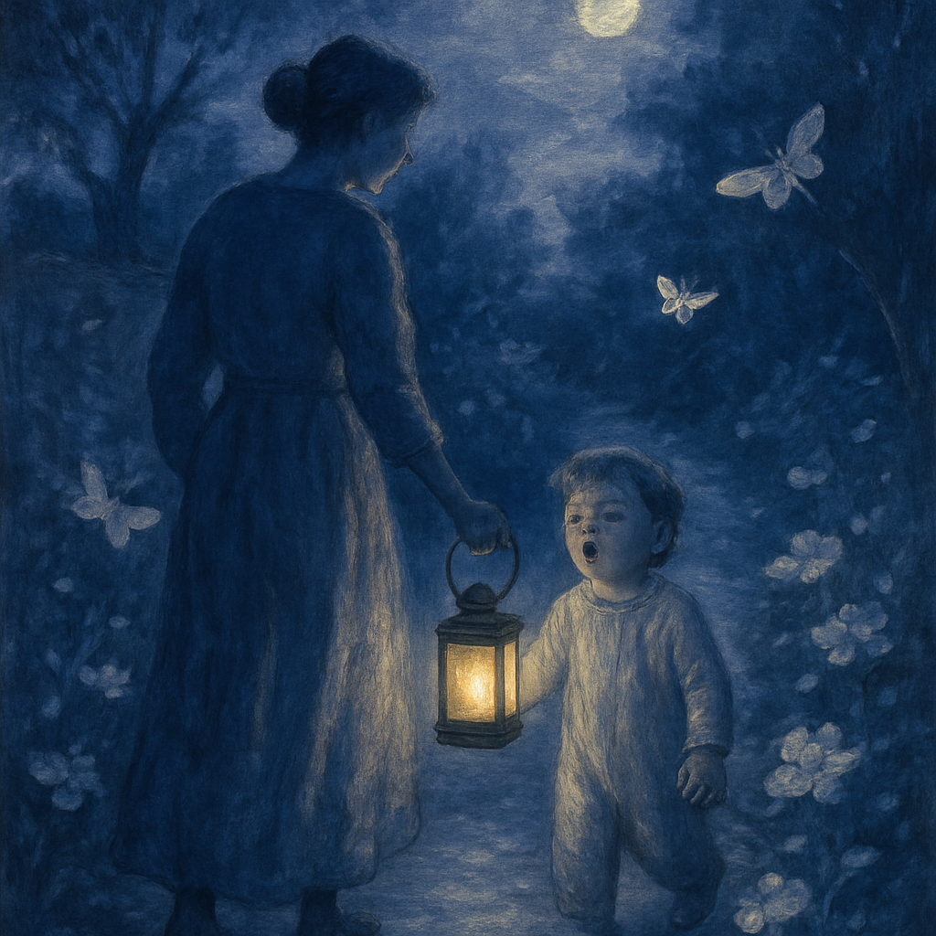 Moonlight Garden Walk Painting by numbers kit