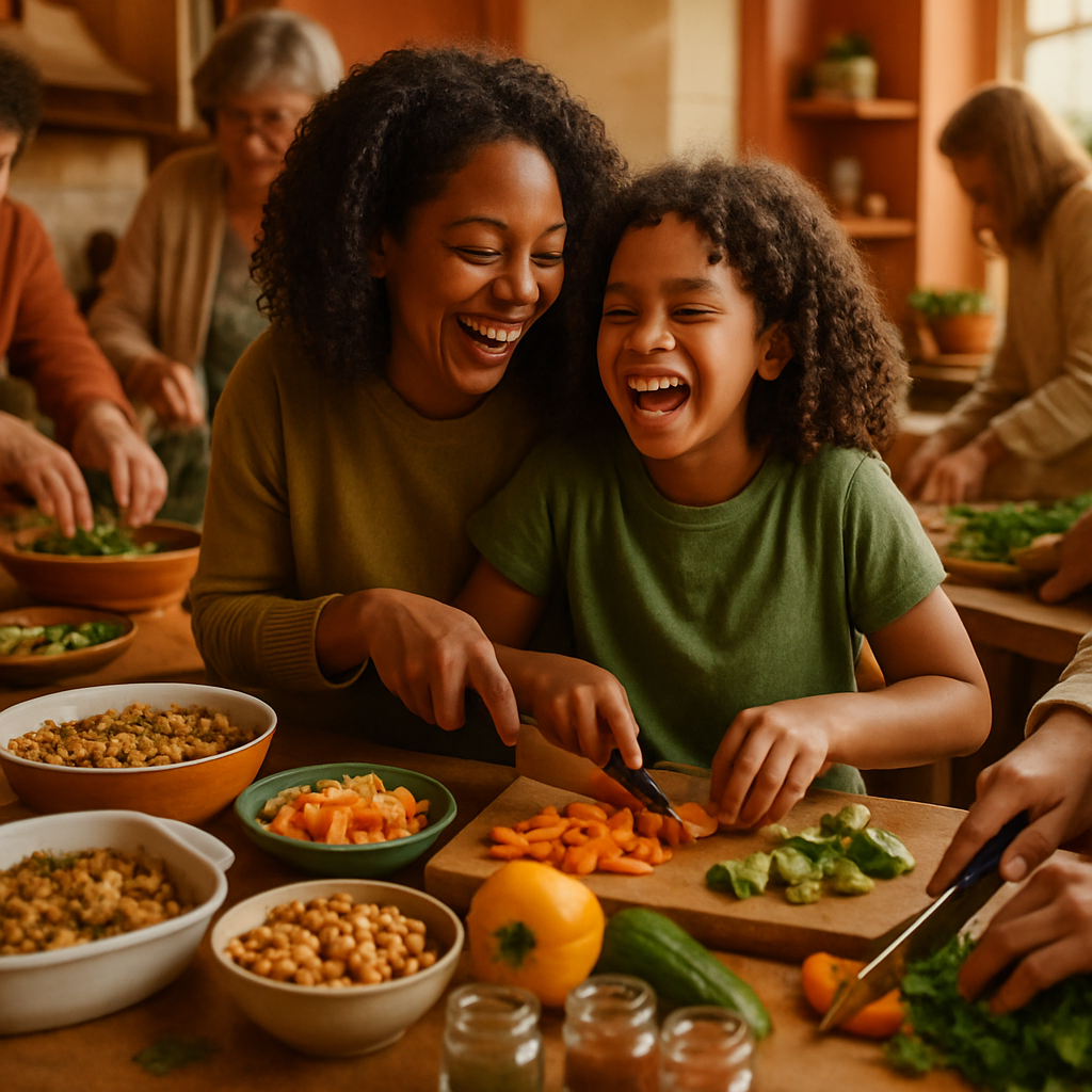 Mother And Child Potluck Prep painting number kit