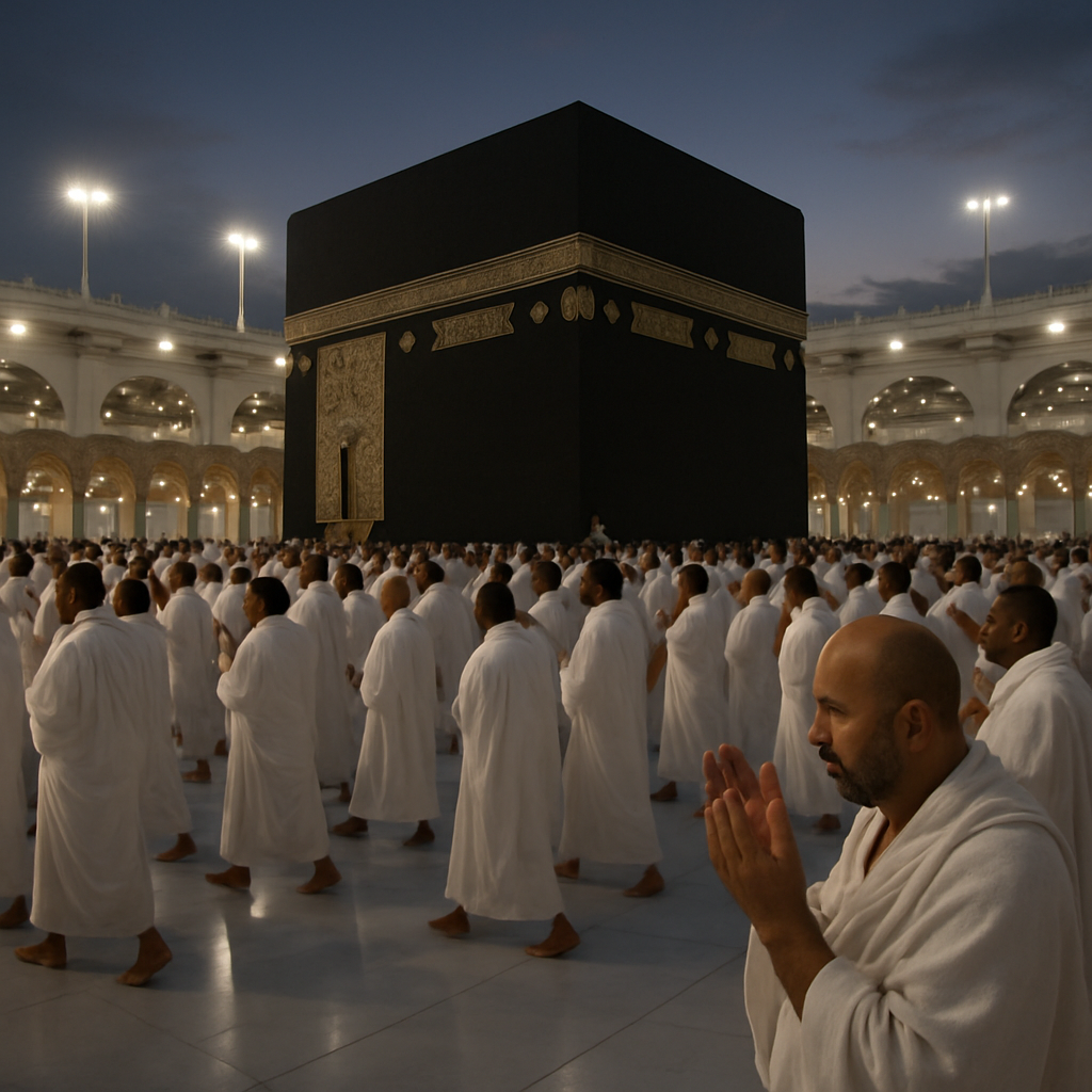 Hajj Pilgrims Tawaf At Dusk Paint by numbers art