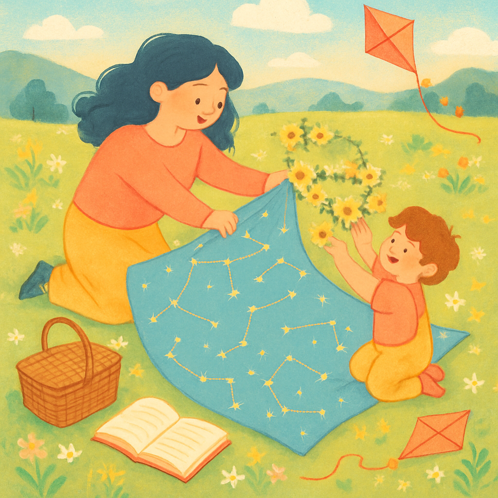Constellation Quilt Picnic DIY paint by numbers