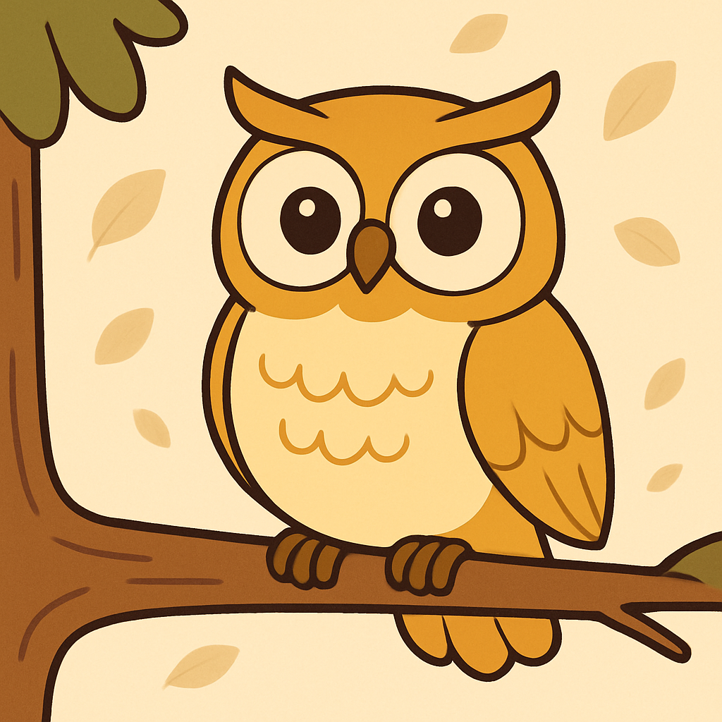 Wise Forest Owl paint by color