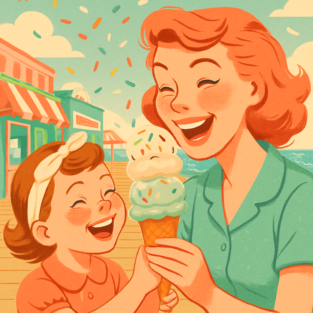 Orbiting Ice Cream Date painting number kit