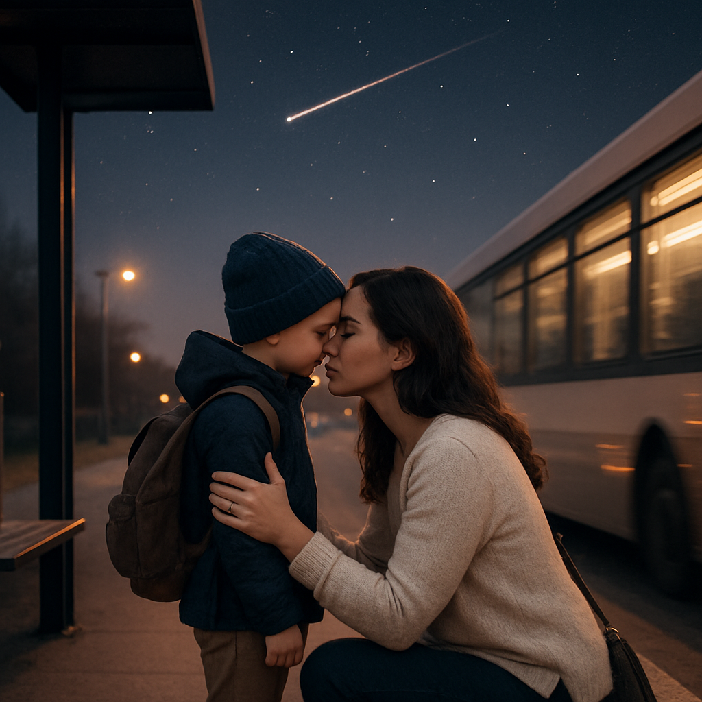 Shooting Star Goodbye Kiss paint by number