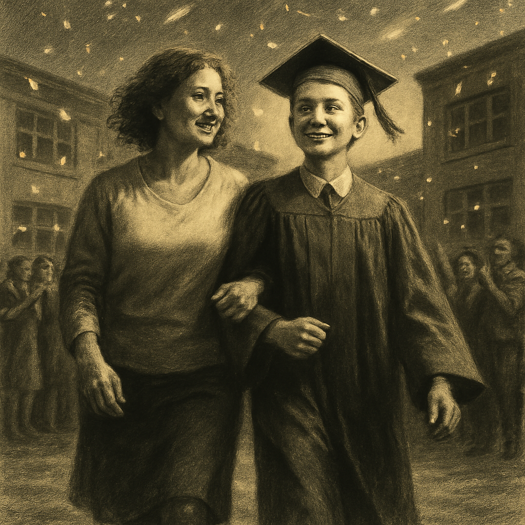 Comet Trail Graduation Walk Paint by numbers art