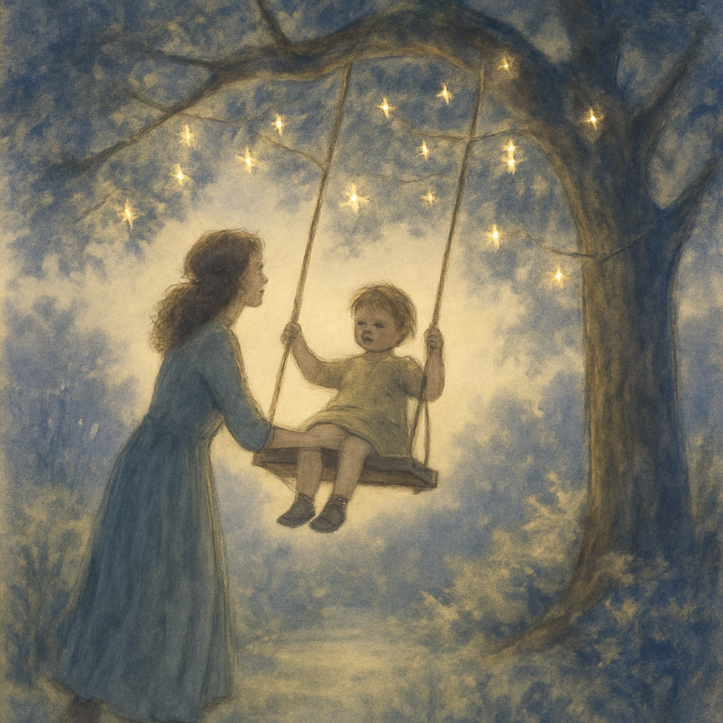 Garden Swing Under Stars Numbered painting kits