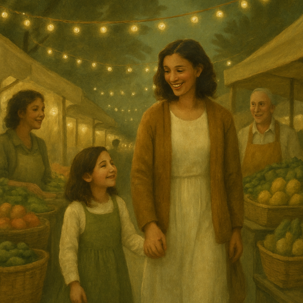 Night Market Evening Walk paint by color