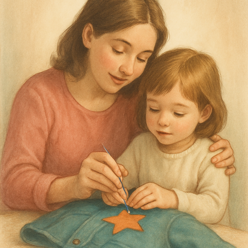 Stitching Star Patch paint by numbers