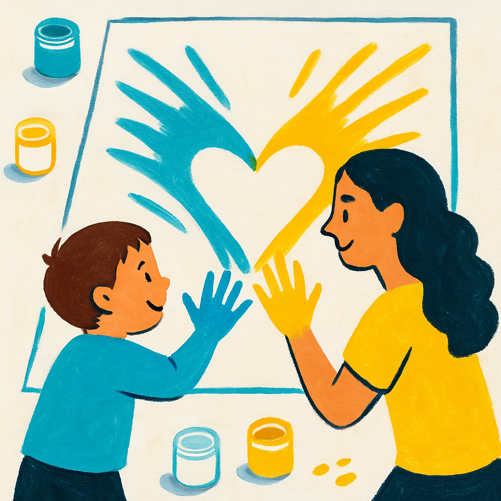Handprint Comet Canvas Painting by numbers kit