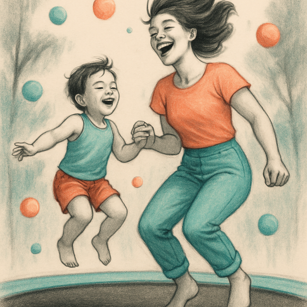 Playful Trampoline Orbit Paint by numbers kits