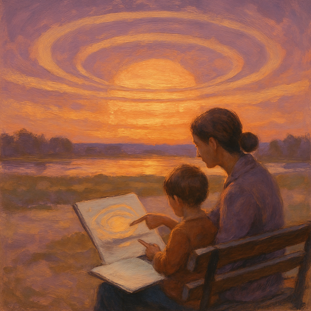 Park Sketching Sunset Lesson Numbered painting kits